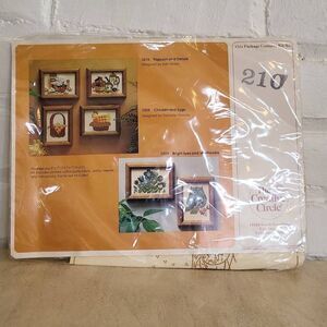 Vtg creative circle yarn stitching kit 0210 popcorn and donuts sealed